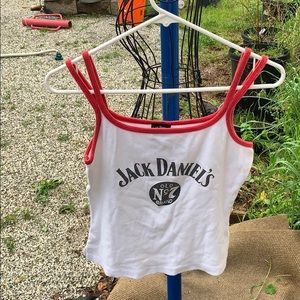 Vintage large split strap Jack Daniels tank top